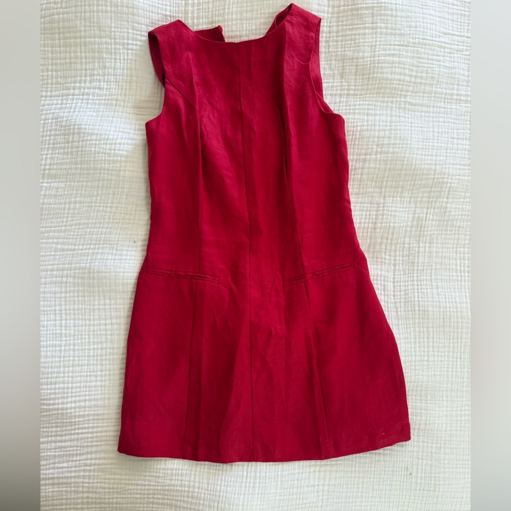 Reformation Citron Linen Dress